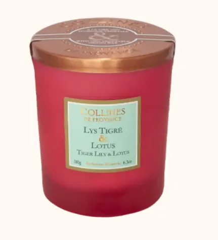 Bougie Lys&Lotus 180 gr - Collines de Provence