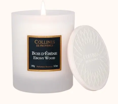 Bougie Bois d'ébène 180 gr  Collines de Provence
